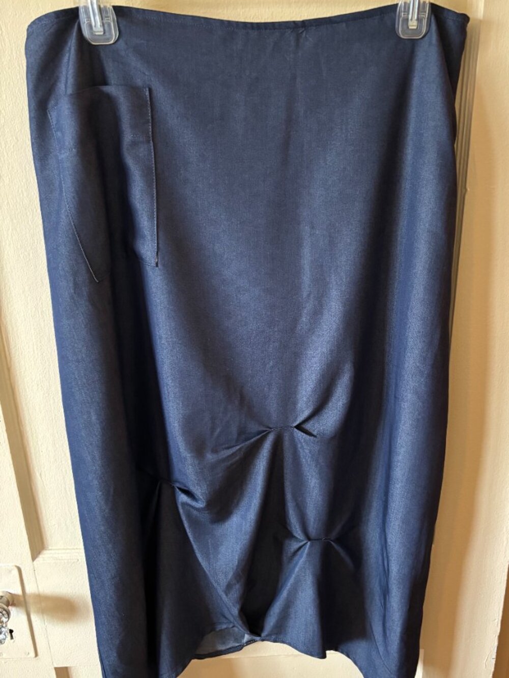 Studio Fresh Connie Meyer Toronto Designer Steel Blue Midi Skirt M